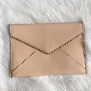 REBECCA MINKOFF NUDE CLUTCH